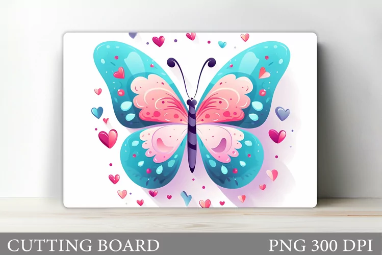 Butterfly Cutting Board. Hearts Cutting Board Sublimation