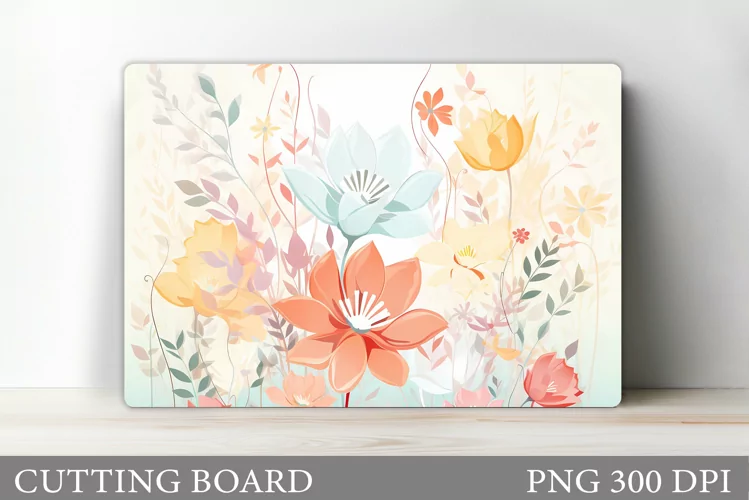 Flowers Cutting Board. Flowers Kitchen Cutting Board