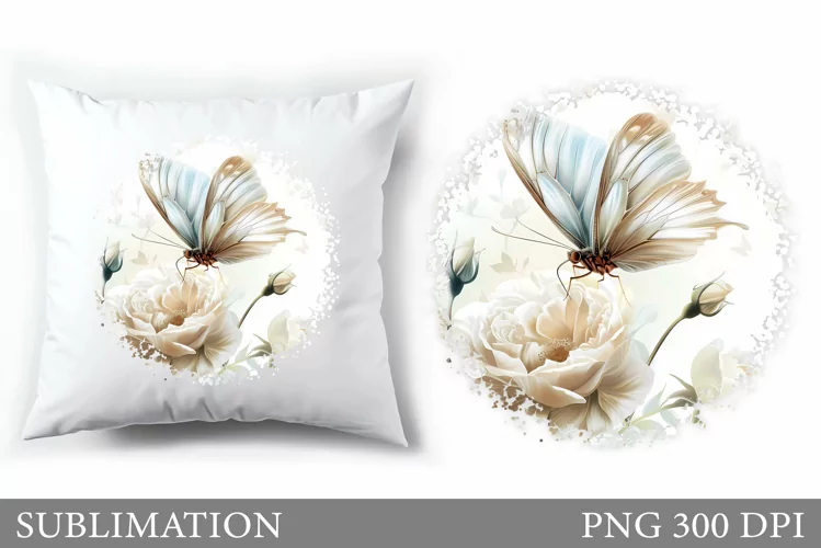 Butterfly Pillow Sublimation. Bitterfly Sublimation