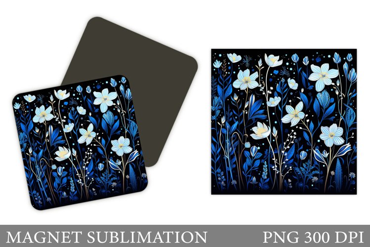 Flowers Magnet Design. Wildflowers Magnet Sublimation