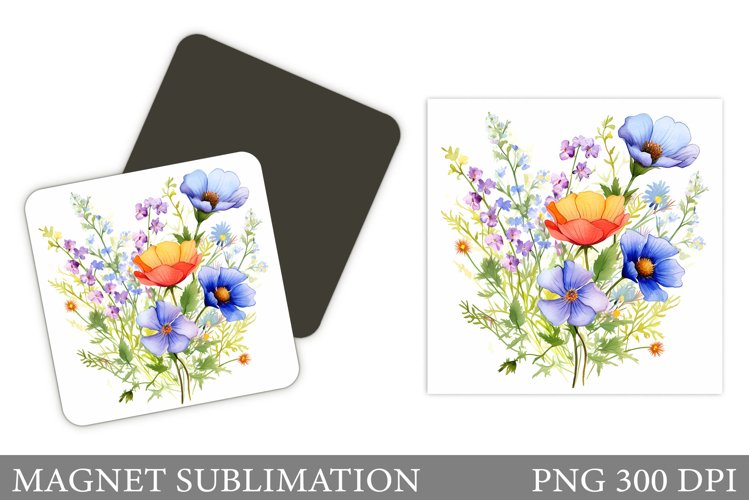 Wildflowers Magnet Design. Flowers Magnet
