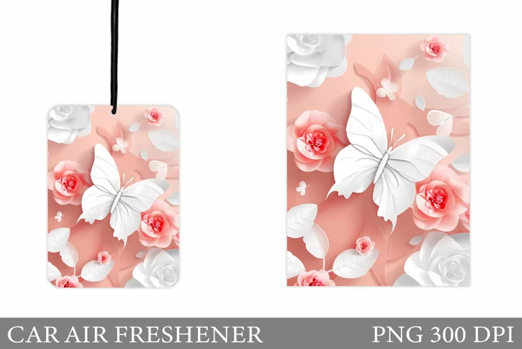 Butterfly Car Air Freshener. Car Air Freshener Sublimation