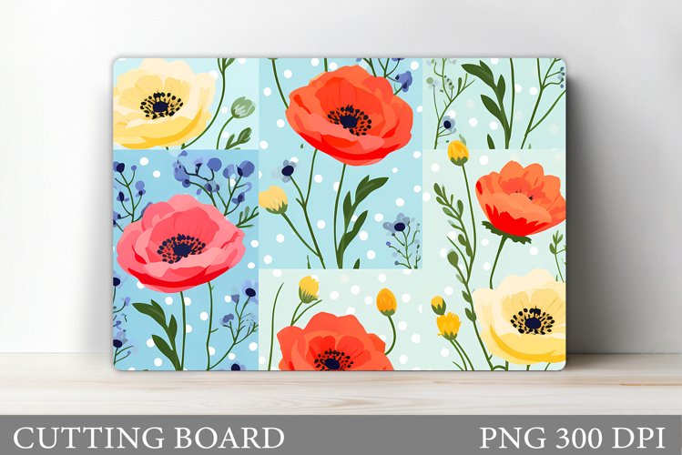 Flowers Cutting Board. Flowers Cutting Board Sublimation example image 1