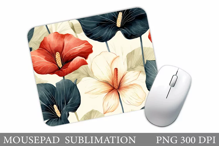 Flowers Mouse Pad Design. Flowers Mouse Pad Sublimation