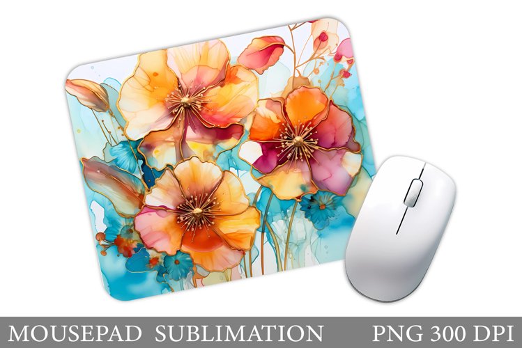 Flowers Mouse Pad Sublimation. Flowers Mouse Pad Design
