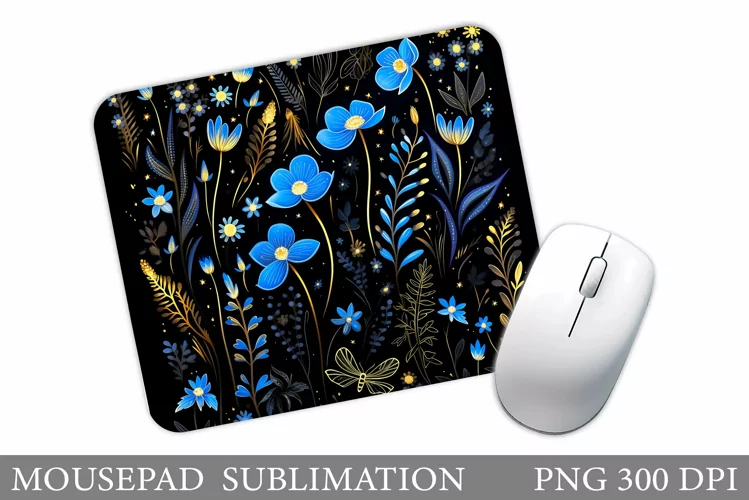 Flowers Mouse Pad Sublimation. Flowers Mouse Pad Design