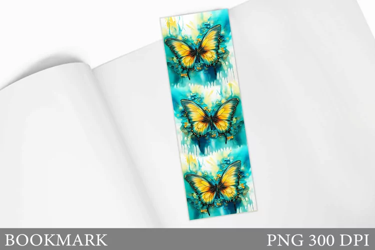 Butterfly Bookmark Sublimation. Butterflies Bookmark Design