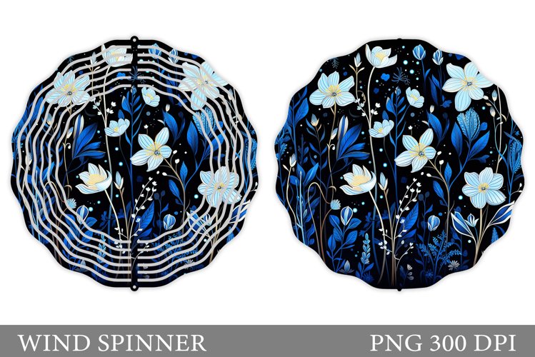Flowers Wind Spinner Design. Floral Wind Spinner Sublimation
