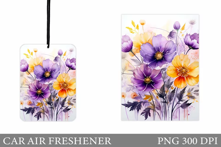 Flowers Car Air Freshener. Summer Car Air Freshener Design