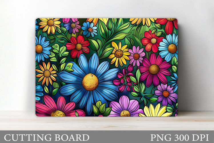 Flowers Cutting Board. Kitchen Cutting Board Sublimation