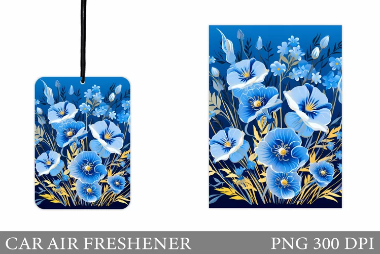 Flowers Car Air Freshener. Car Air Freshener Sublimation