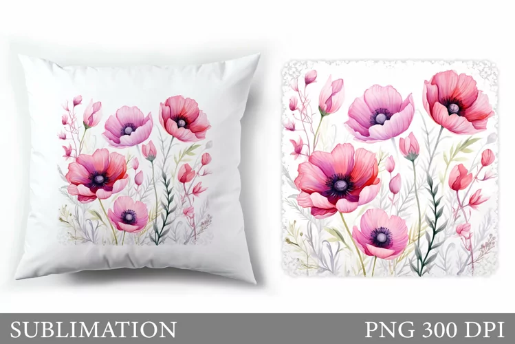 Flowers Pillow Sublimation. Summer Sublimation