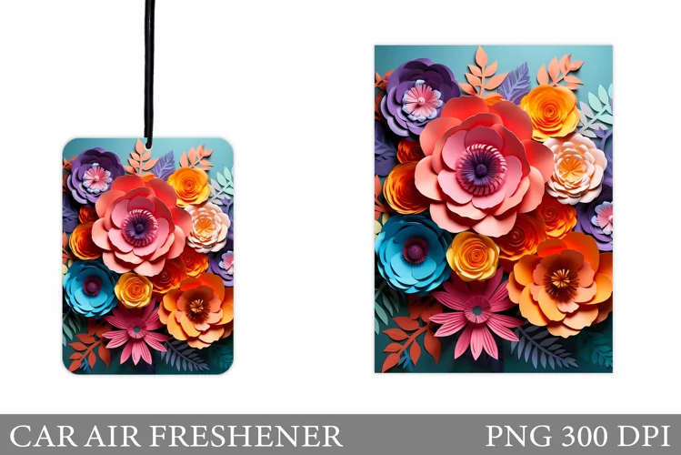 3D Flowers Car Air Freshener. Car Air Freshener Floral
