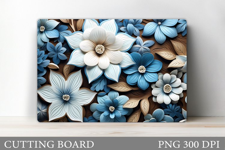 3D Flowers Cutting Board. Flowers Cutting Board Design example image 1