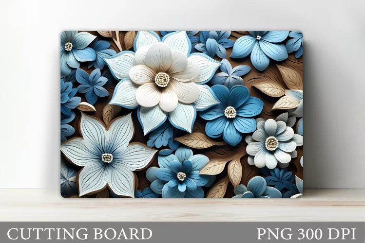 3D Flowers Cutting Board. Flowers Cutting Board Design