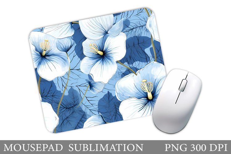 Flowers Mouse Pad Sublimation. Flowers Mouse Pad Design example image 1
