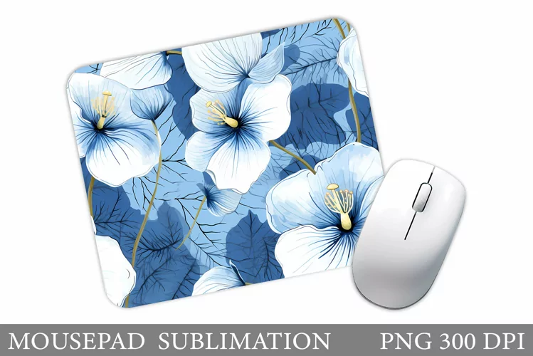 Flowers Mouse Pad Sublimation. Flowers Mouse Pad Design