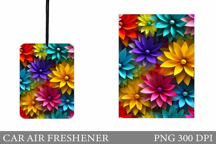 3D Flowers Car Air Freshener. Car Air Freshener Design