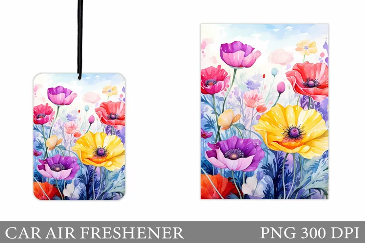 Wildflowers Car Air Freshener. Flowers Car Air Freshener