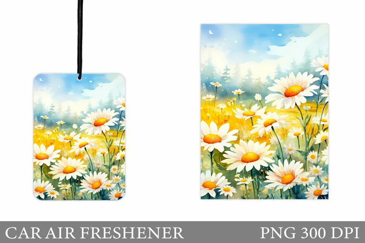 Daisy Flowers Car Air Freshener. Car Air Freshener