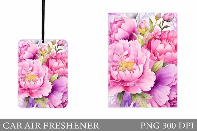 Flowers Car Air Freshener. Car Air Freshener Sublimation