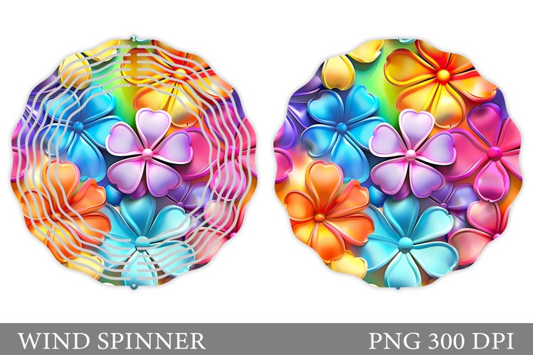 3D Flowers Wind Spinner. Flowers Wind Spinner Design