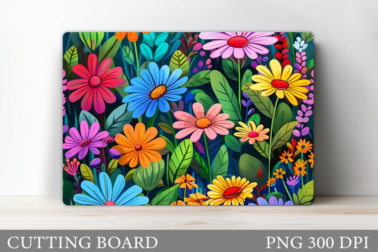 Flowers Cutting Board Design. Flowers Kitchen Cutting Board