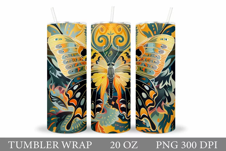 Butterfly Tumbler Sublimation. Butterfly Tumbler Design