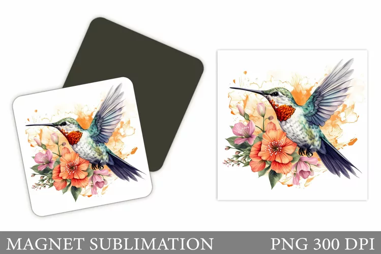 Hummingbird Magnet Design. Hummingbird Magnet Sublimation