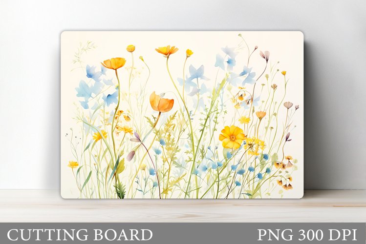Wildflowers Cutting Board. Kitchen Cutting Board Design example image 1