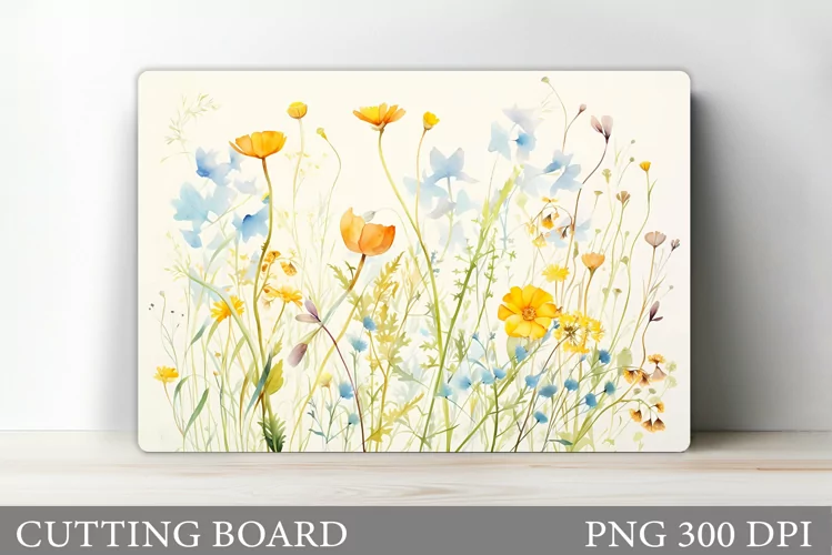 Wildflowers Cutting Board. Kitchen Cutting Board Design