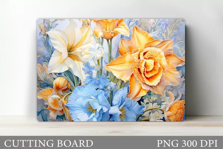Flowers Cutting Board. Flowers Kitchen Cutting Board
