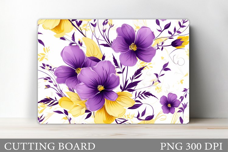 Flowers Cutting Board Design. Flowers Kitchen Cutting Board example image 1