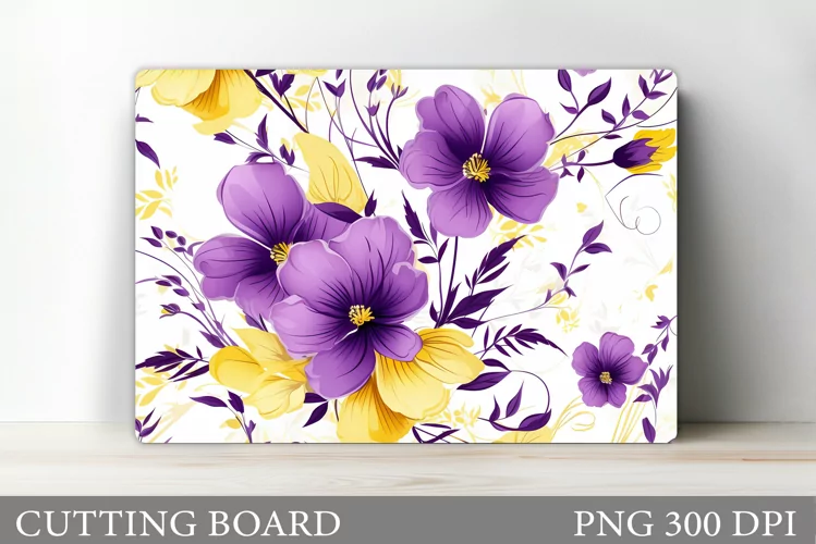 Flowers Cutting Board Design. Flowers Kitchen Cutting Board