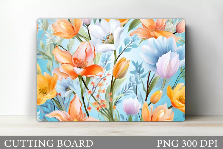 Flowers Cutting Board Design. Flowers Kitchen Cutting Board
