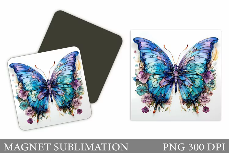 Butterfly Magnet Sublimation. Butterfly Magnet Template