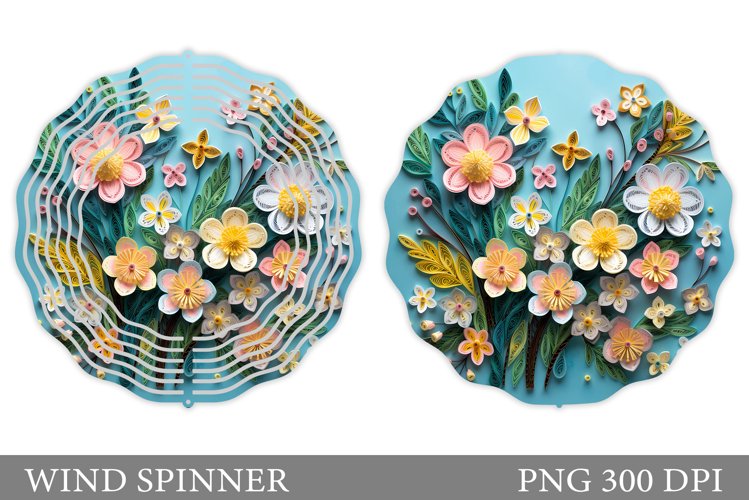 Spring Flowers Wind Spinner. Flowers Wind Spinner Design