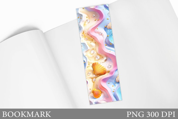Seashell Bookmark Design. Seashell Bookmark Sublimation example image 1