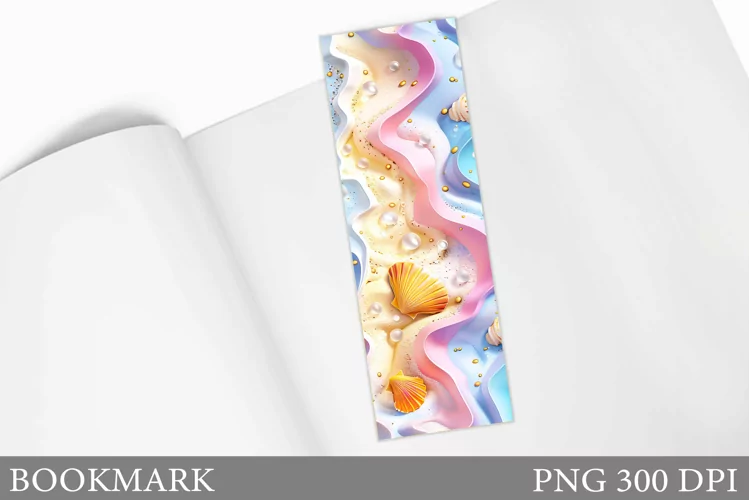 Seashell Bookmark Design. Seashell Bookmark Sublimation
