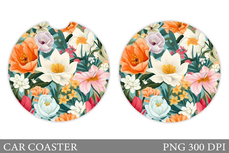 Flowers Car Coaster. Flowers Car Coaster Sublimation