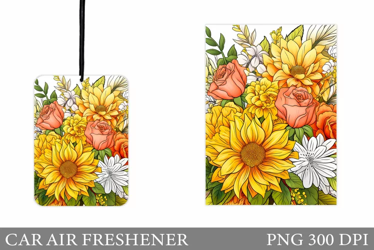 Flowers Car Air Freshener. Floral Car Air Freshener Design