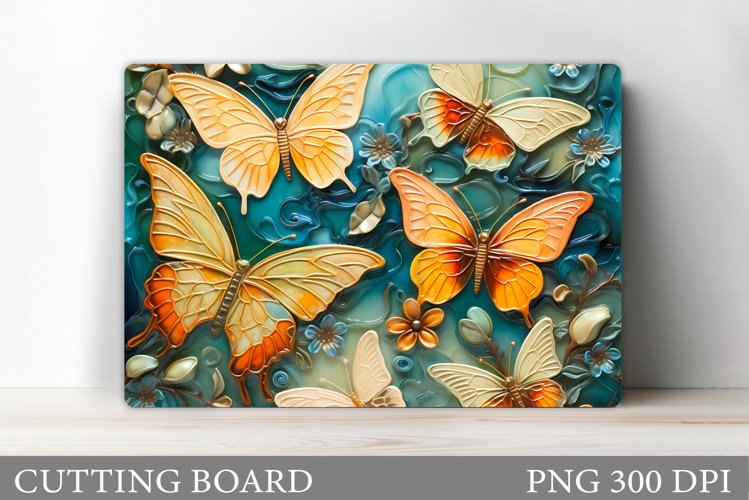 Butterflies Cutting Board. Kitchen Cutting Board Sublimation