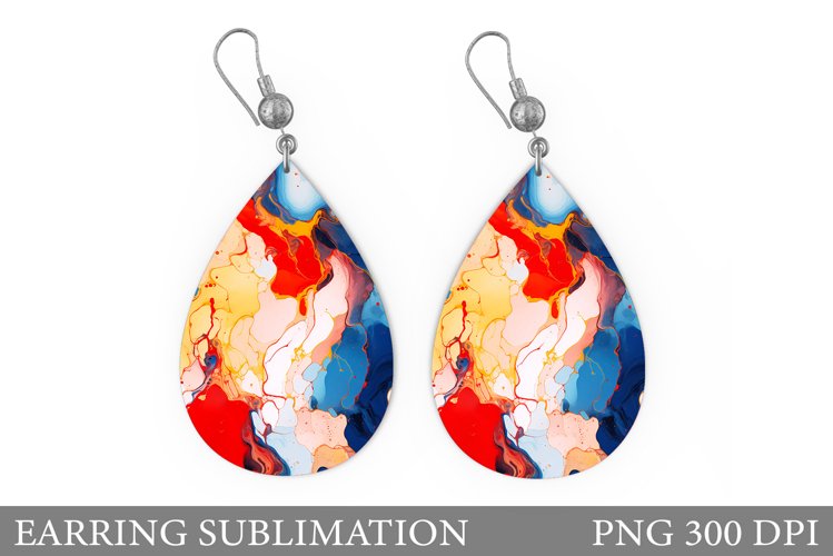Abstract Earring Sublimation. Abstract Earring Design