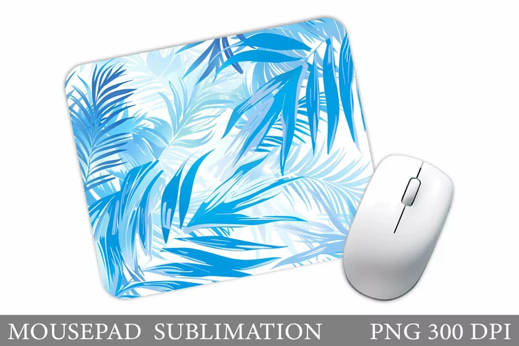 Tropical Leaves Mouse Pad. Tropical Mouse Pad Design