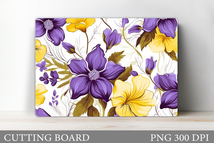 Flowers Cutting Board. Kitchen Cutting Board Sublimation example image 1