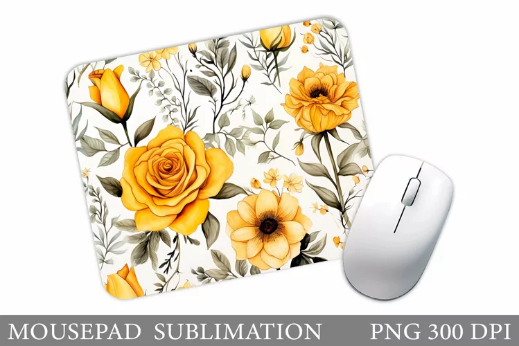 Flowers Mouse Pad. Flowers Mouse Pad Sublimation