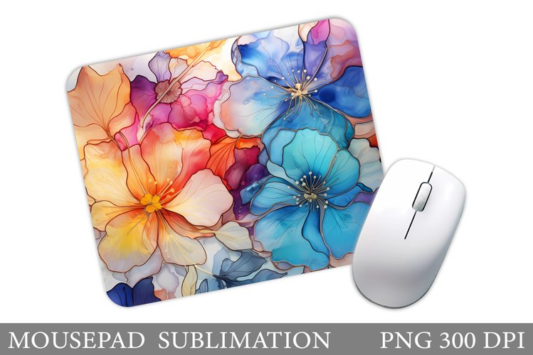 Flowers Mouse Pad Sublimation. Flowers Mouse Pad Design