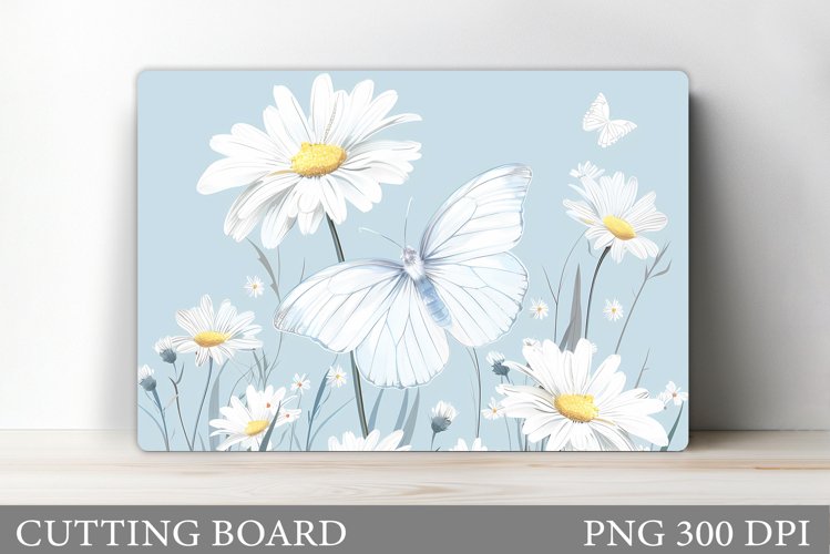 Butterfly Cutting Board. Flowers Cutting Board Design example image 1