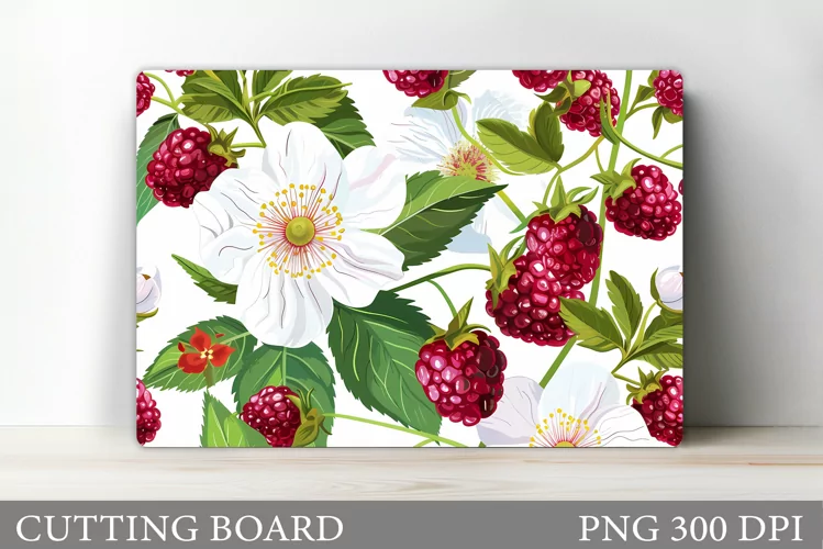 Raspberries Cutting Board. Berry Kitchen Cutting Board