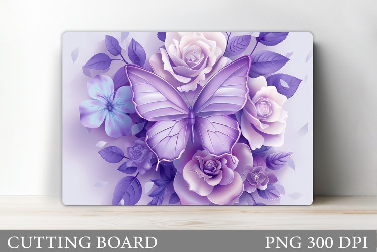 Butterfly Cutting Board. 3D Flowers Cutting Board Design example image 1